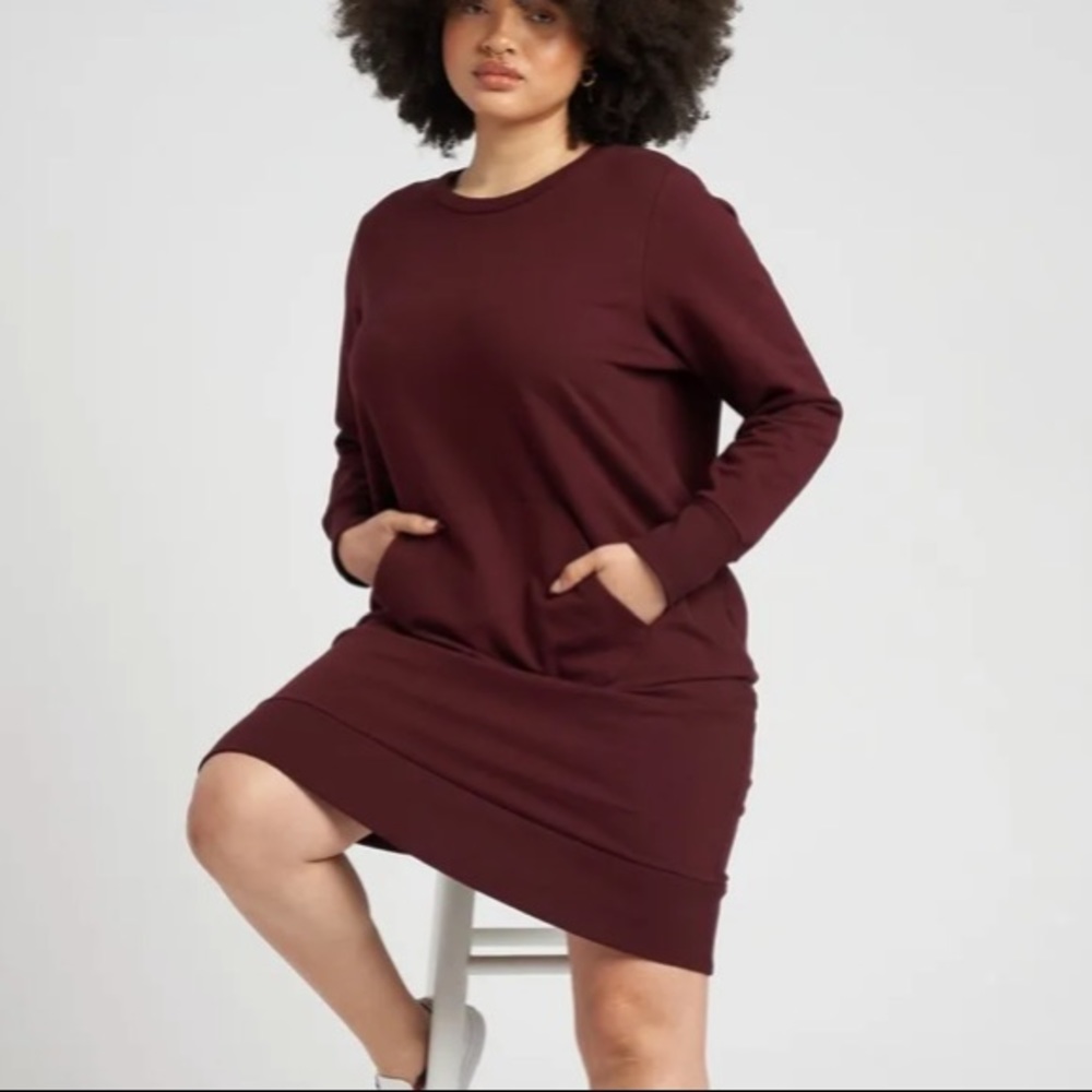 Universal Standard Bree dress Black Cherry XS NWT